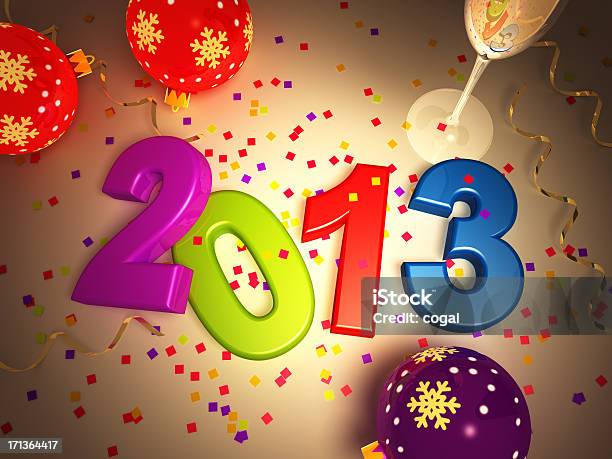 New Year 2013 Stock Photo - Download Image Now - 2013, Alcohol - Drink, Anniversary