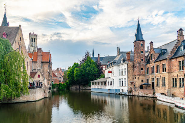 Rosary Quay is a famous spot in Bruges, Belgium