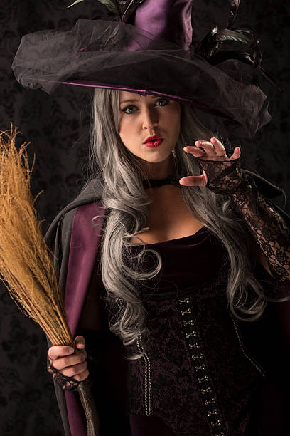 istock Portrait of a female Witch casting spell 171365147