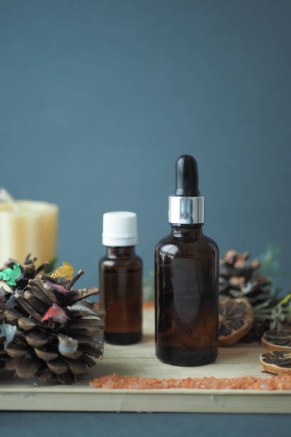 istock eucalyptus essential oils in a glass bottle with green leaf on white background 1713652572