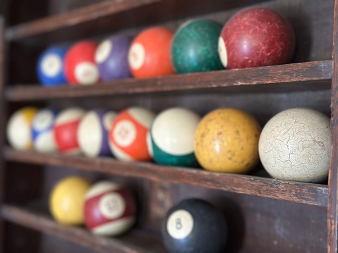 Vintage Pool Balls, Billiards