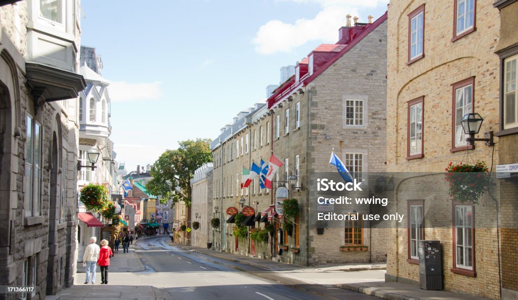 El turismo de la ciudad de Quebec - Foto de stock de Barrio antiguo libre de derechos