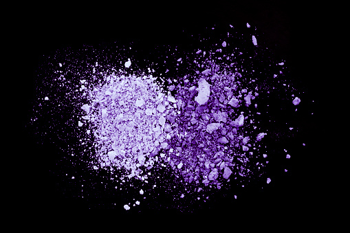 Crushed purple eyeshadow.