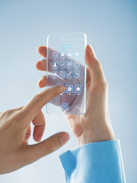 istock Futuristic smartphone in the hands 171366952