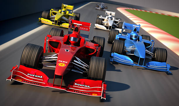 open-wheel single-seater racing car cars racing This is a unique design 3d modelled brandless, generic open-wheel single-seater racing car cars. All branding is fictious and made up. This vehicle is not based on any existing model. auto racing stock pictures, royalty-free photos & images
