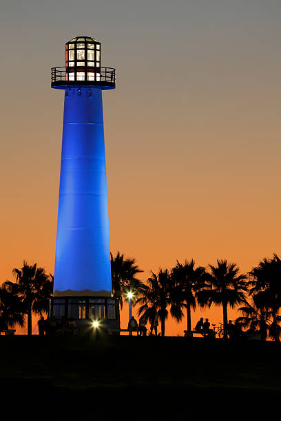 phare de long beach - long beach california lighthouse los angeles county photos et images de collection