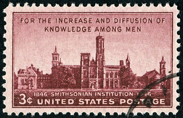 smithsonian institution stamp - smithsonian institution foto e immagini stock