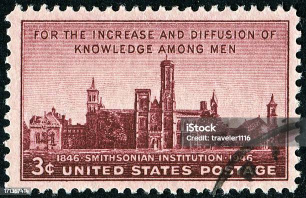 Smithsonian Institution Stamp Stock Photo - Download Image Now - Smithsonian Institution, Washington DC, 100th Anniversary