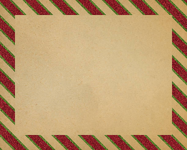 紙グリッター、ストライプのボーダー - wrapping paper striped paper christmas ストックフォトと画像