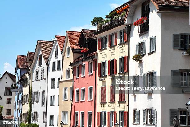 Photo libre de droit de Medieval Maisons Du Arcas De Chur Graubünden Suisse banque d'images et plus d'images libres de droit de Suisse