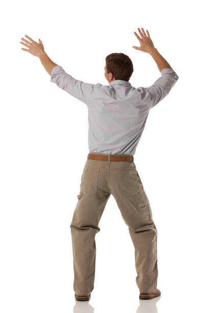 istock Rear view of a man dancing 171369480