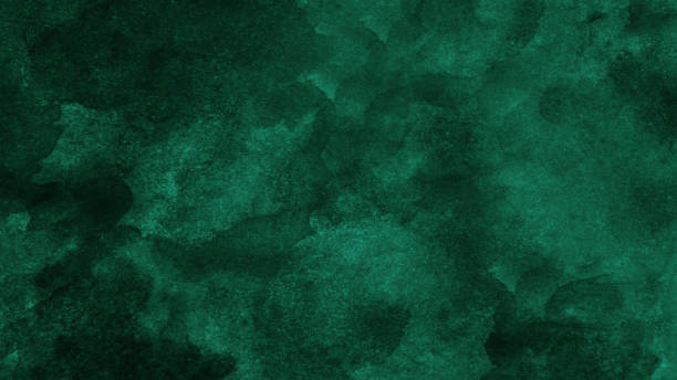 istock Black dark emerald jade green abstract  watercolor background. Stain splash rough daub grain grunge.  Water liquid fluid. 1713710143