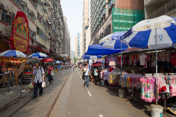 120+ Old Street Of North Point Hong Kong Asia Stock Photos, Pictures