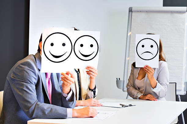 istock Business team holding different  signs 171371477