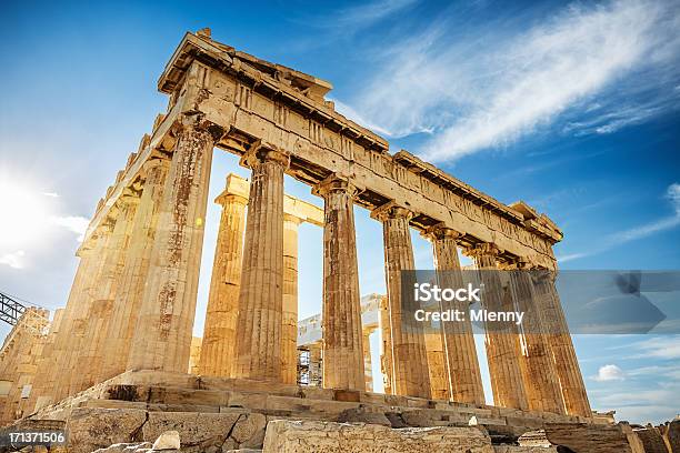 Acrópole Atenas Grécia Partenão - Fotografias de stock e mais imagens de Atenas - Grécia - Atenas - Grécia, Acrópole - Atenas, Partenon