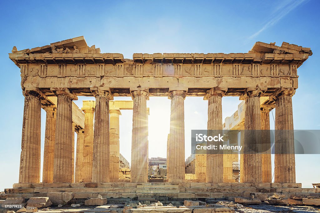Akropol Grecji-Partenon Temple - Zbiór zdjęć royalty-free (Ateny - Grecja)
