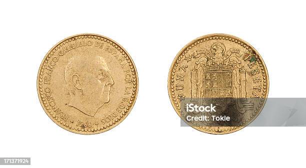 Einfache Peseten Münze Spanien 1966 Stockfoto und mehr Bilder von 1966 - 1966, Altertümlich, Antiquität