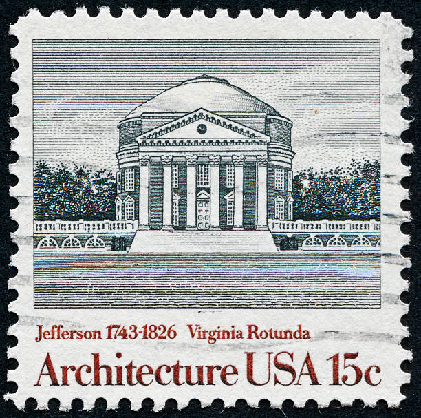 The Rotunda In Charlottesville, Virginia "The Rotunda Was Designed By Thomas Jefferson, The Third President Of The United States.  This Building Is Now On The Campus Of The University Of Virginia." rotunda stock pictures, royalty-free photos & images