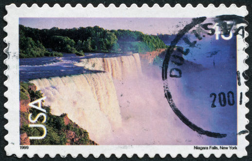 Cancelled Stamp From The United States Featuring Niagara Falls