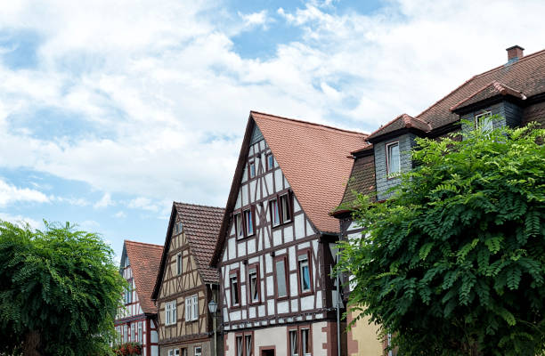 istock Half timbered houses, Fachwerkhaeuser, Buedingen, Germany, 171372194