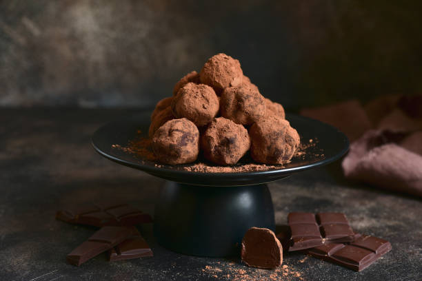 istock Homemade delicious chcolate truffles. 1713722551