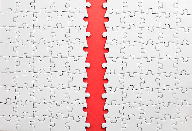 quebra-cabeça - teamwork absence blank jigsaw puzzle imagens e fotografias de stock