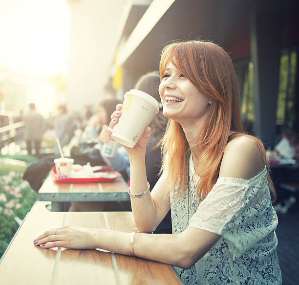 istock Trendy girl in a cafe 171372608