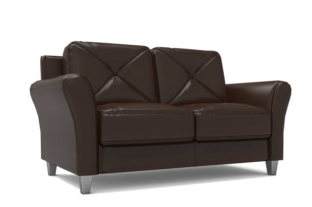 istock Modern brown leather sofa isolated on white background 1713726585