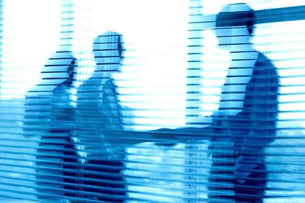 Meeting behind jalousie