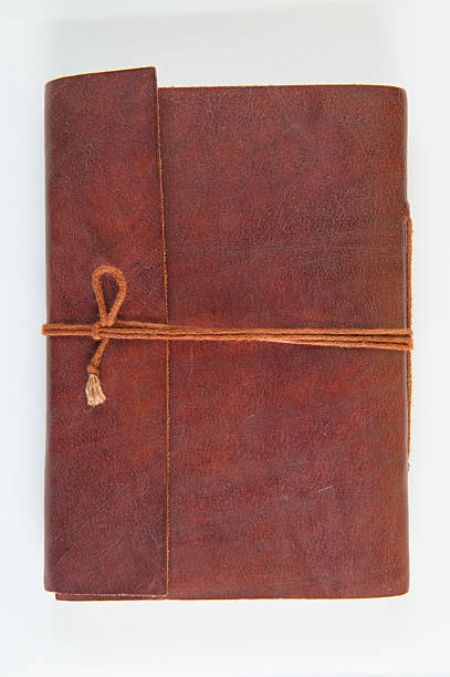 가죽 저널 - note pad leather diary book 뉴스 사진 이미지