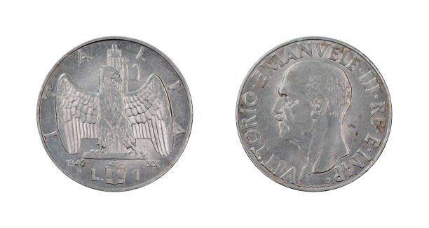 istock One-Lire-Coin, Italy, 1942 171373752