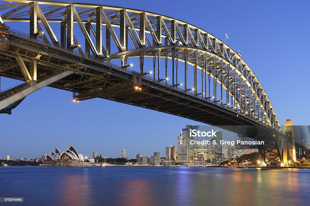 Ponte do Porto de Sydney - Foto de stock de Sydney royalty-free