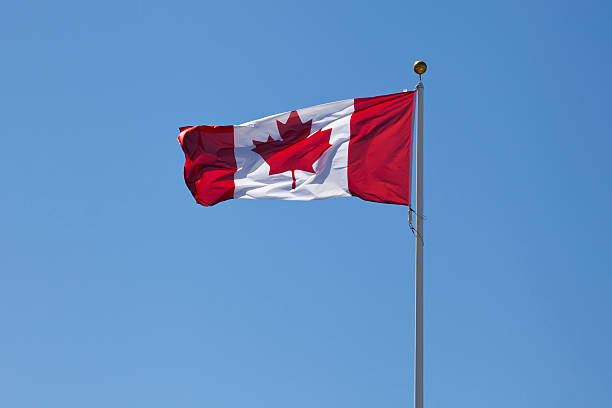 istock Flag of Canada Flying in the Wind 171374575