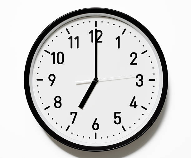 istock Isolated shot of 7 O'Clock clock face on white background 171374824