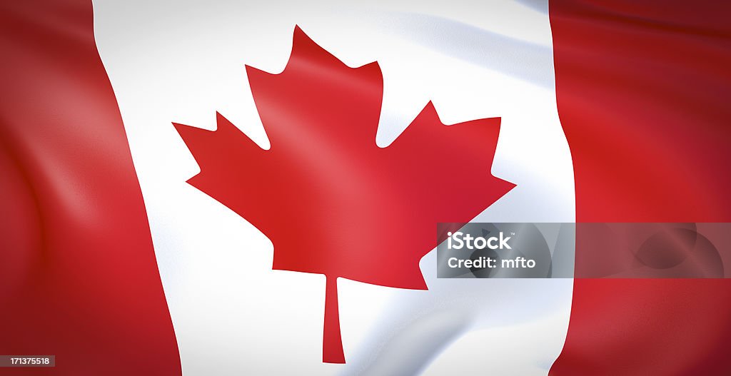 Canadian flag "Canadian flag, fabric texture.Other flags:" Canada Stock Photo