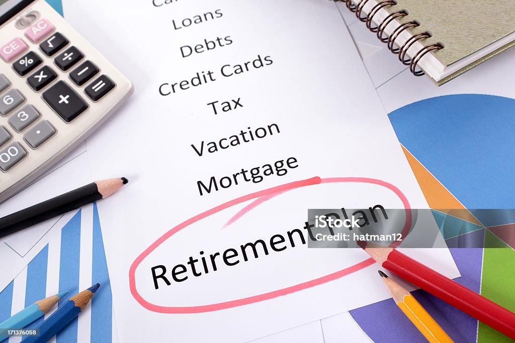 Planificación de jubilación - Foto de stock de Lista libre de derechos