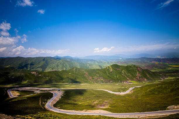 winding road in the  Himalayas mountain of tibet.adobe rgb 1998 use...........