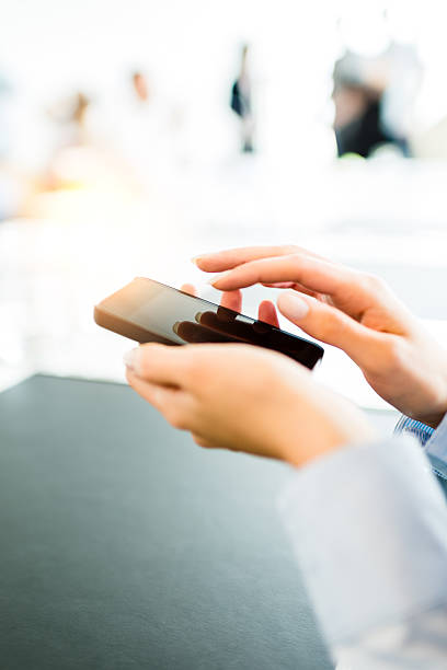 istock Female Hands Typing on Mobile Phone Business Concept 171376322