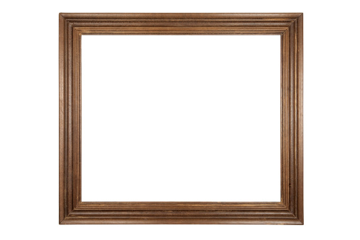 Old Wooden Frame - Isolated On White With Clipping Path