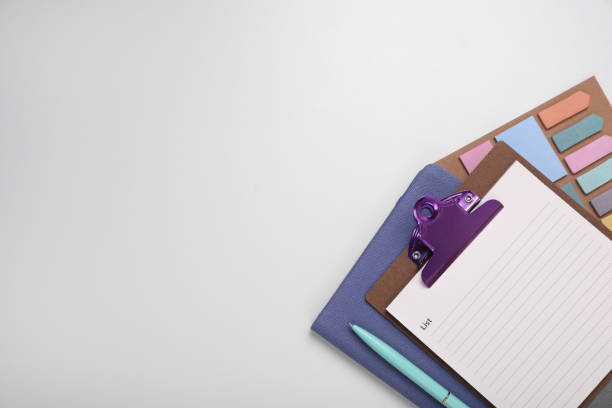 istock To do notes, planner and stationery on white background, flat lay. Space for text 1713770510