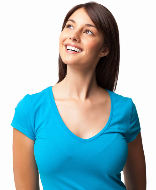 istock Happy Woman Looking Away - Isolated 171377222