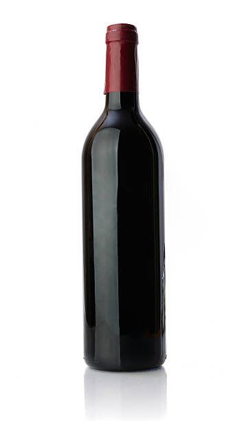 라벨 미부착 레드 와인 1병 - bottle wine red blank 뉴스 사진 이미지