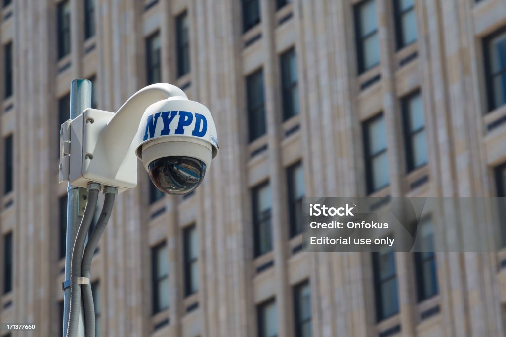 NYPD sorveglianza della telecamera di sicurezza CCTV, Manhattan, New York - Foto stock royalty-free di Ambientazione esterna