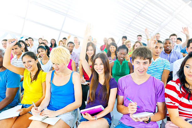 istock Multi-ethnic young people in lecture room 171377943