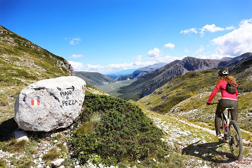 San Gottardo, Switzerland. Amazing view of the bends of the pave road leading to the mountain pass. Grand tour. Historical route