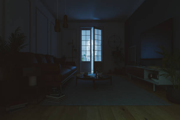istock Ghost in the living room at night 1713801218