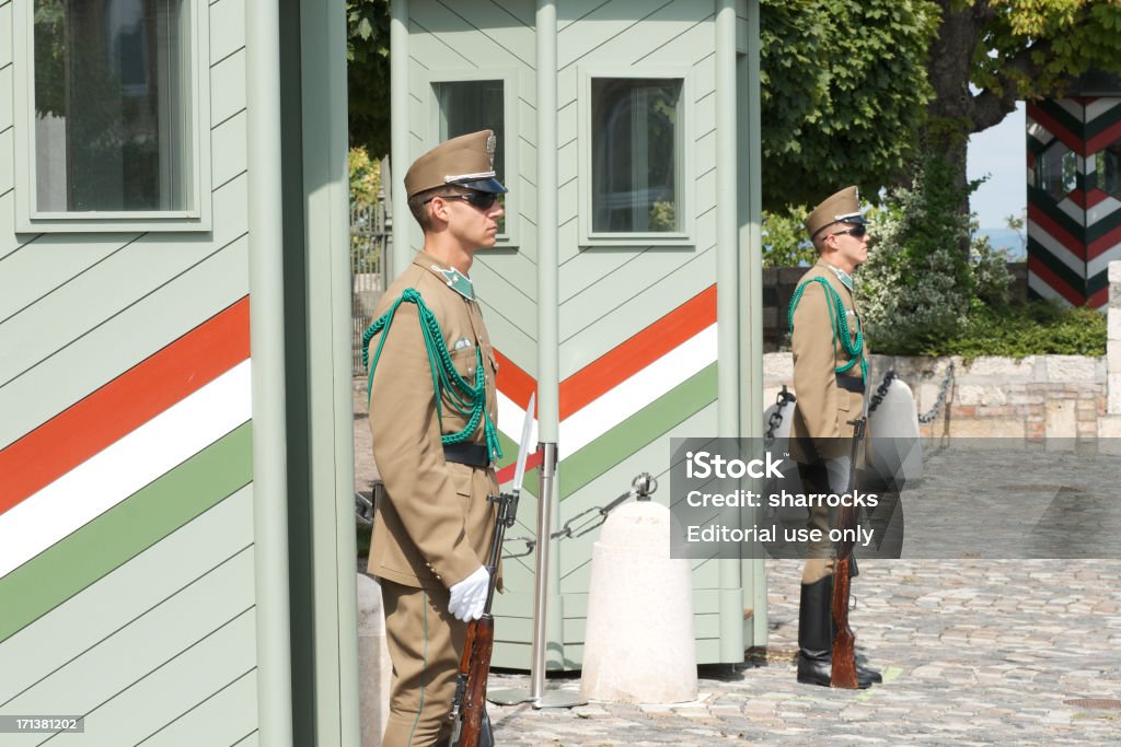 Húngaro soldados en Sandor Palace, Budapest, Hungría - Foto de stock de Adulto libre de derechos