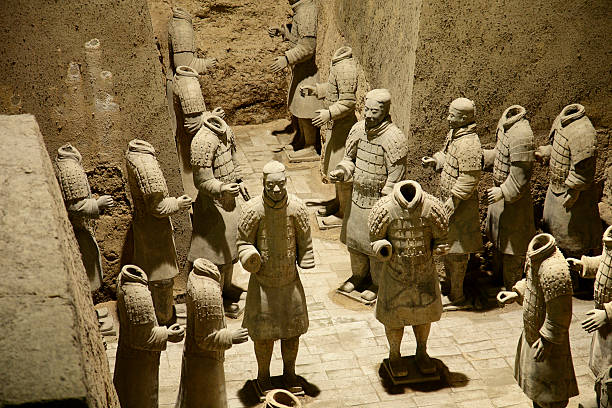 chinês guerreiros de terracota - terracotta power famous place chinese culture - fotografias e filmes do acervo