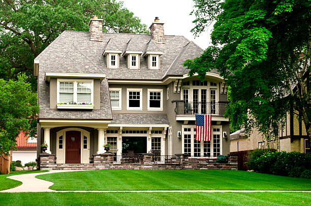 Midwest Mansion stock photo