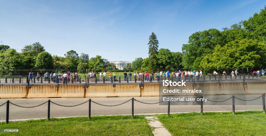 Vista sud della Casa Bianca a Washington, D.C.  STATI UNITI - Foto stock royalty-free di Albero